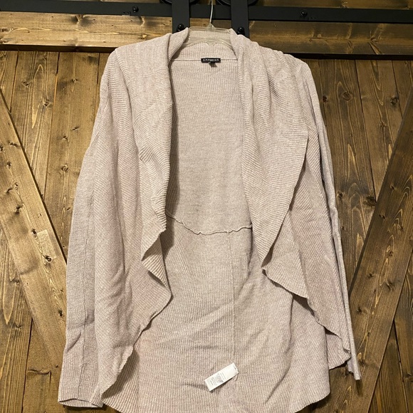 Ema Oatmeal multi midi length button through cardigan